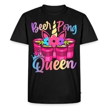 Jeu à boire Beer Pong Girl - T-shirt Premium bio Homme - noir - Devant - Nico (187cm)