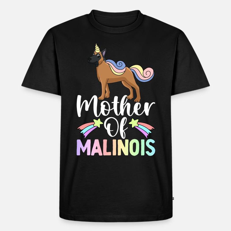 Belgischer Malinois Mutterhund - Männer Premium Bio T-Shirt - Schwarz