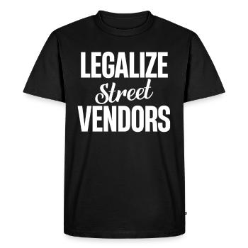 Légaliser les vendeurs de rue, les hommes d’affaires, - T-shirt Premium bio Homme - noir - Devant - Nico (187cm)