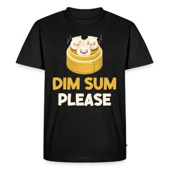 Dimsum Please Hong Kong Siomai Takeaway - Men's Premium Organic T-Shirt - black - Front - Nico (187cm)