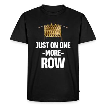 Plus qu’un rang : tricoter, crocheter, - T-shirt Premium bio Homme - noir - Devant - Nico (187cm)