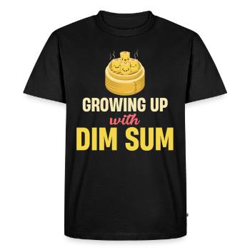 Grandir avec Dimsum Hong Kong Siomai Takeaway - T-shirt Premium bio Homme - noir - Devant - Nico (187cm)