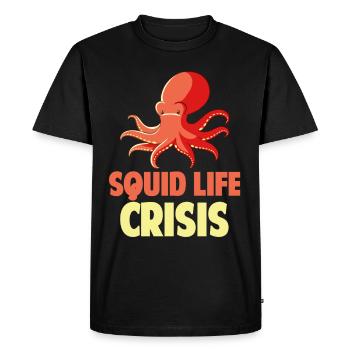 Squid Life Crisis Marine Zookeeper Aquarist - Men's Premium Organic T-Shirt - black - Front - Nico (187cm)
