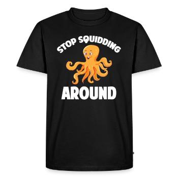 Stop to Be Marine Animal Keepers - Men's Premium Organic T-Shirt - black - Front - Nico (187cm)