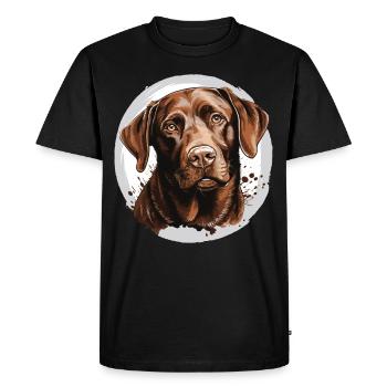 Labrador - T-shirt Premium bio Homme - noir - Devant - Nico (187cm)
