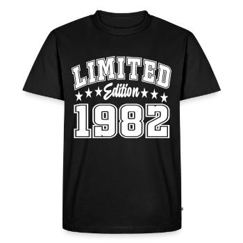 Limited Edition 1982 - Men's Premium Organic T-Shirt - black - Front - Nico (187cm)