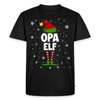 Opa Elf - Männer Premium Bio T-Shirt - Schwarz - Vorne - Nico (187cm)