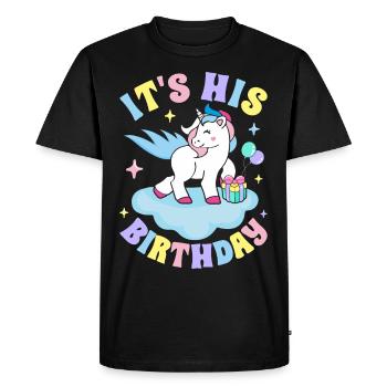 Fête d’anniversaire de fille - T-shirt Premium bio Homme - noir - Devant - Nico (187cm)