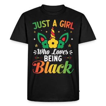 Month of Black History Melanin - Men's Premium Organic T-Shirt - black - Front - Nico (187cm)