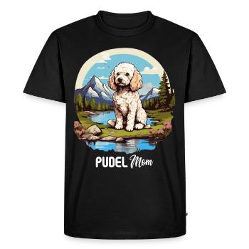 Caniche - T-shirt Premium bio Homme - noir - Devant - Nico (187cm)