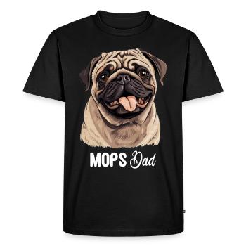 Pug - Men's Premium Organic T-Shirt - black - Front - Nico (187cm)