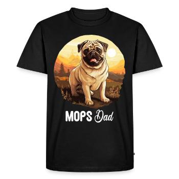 Pug - Men's Premium Organic T-Shirt - black - Front - Nico (187cm)