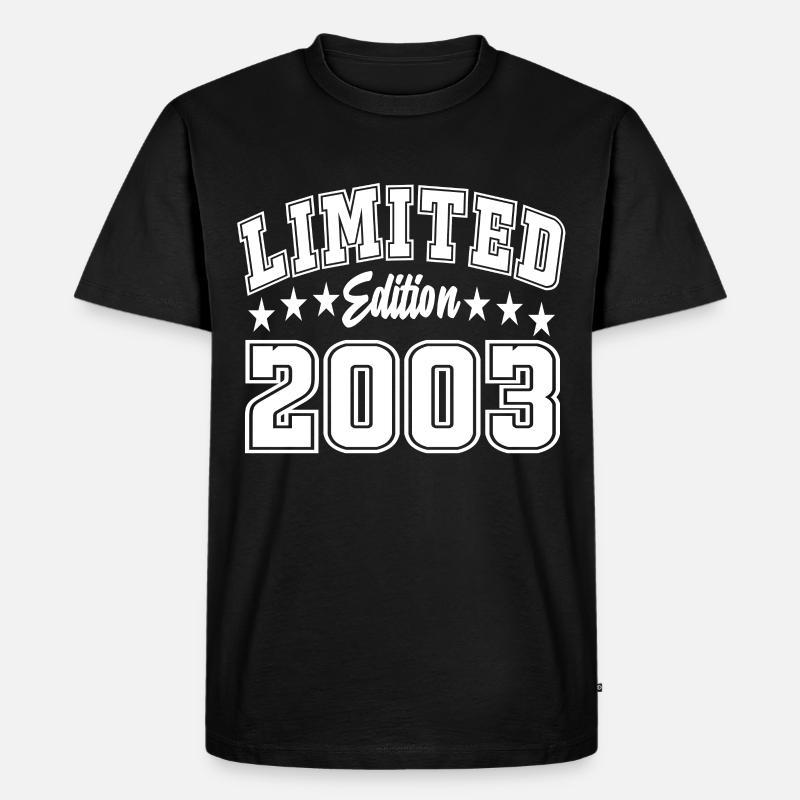 Limited Edition 2003 - Männer Premium Bio T-Shirt - Schwarz