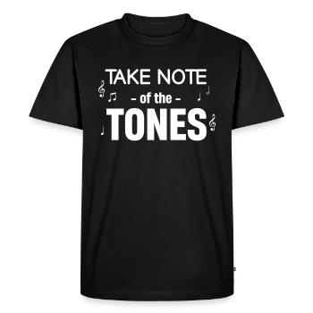 Notez le son, professeur de musique, musicien, - T-shirt Premium bio Homme - noir - Devant - Nico (187cm)