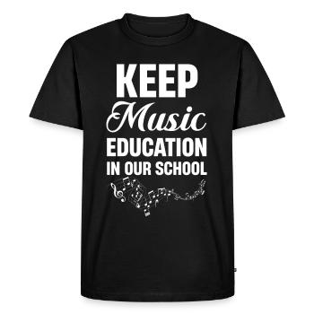 Gardez les cours de musique dans notre - T-shirt Premium bio Homme - noir - Devant - Nico (187cm)