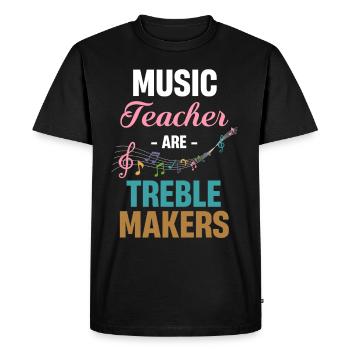 Les professeurs de musique sont des aigus, des chanteurs, des guitaristes, - T-shirt Premium bio Homme - noir - Devant - Nico (187cm)