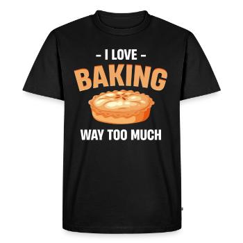 J’aime beaucoup trop cuisiner ! Pâtissier - T-shirt Premium bio Homme - noir - Devant - Nico (187cm)
