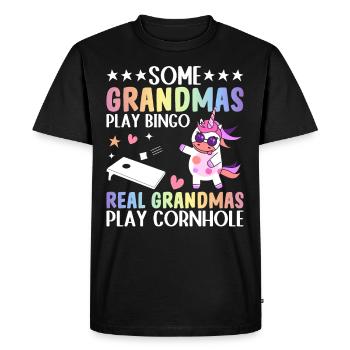 Corn Hole for Women - Men's Premium Organic T-Shirt - black - Front - Nico (187cm)