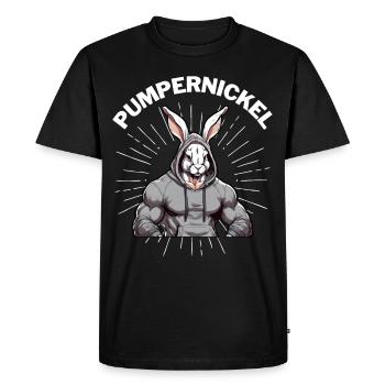 Pumpernickel Bunny Powerlifting Haltérophilie - T-shirt Premium bio Homme - noir - Devant - Nico (187cm)