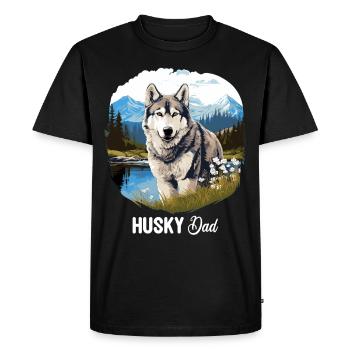 Husky - Men's Premium Organic T-Shirt - black - Front - Nico (187cm)