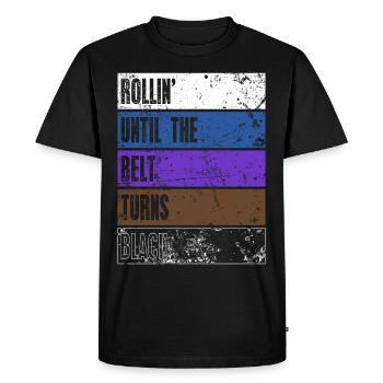 Ceinture de Jiu Jitsu Brésilien Couleurs Cadeau BJJ - T-shirt Premium bio Homme - noir - Devant - Nico (187cm)