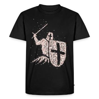 Chevaliers Croisés Chevaliers Templiers Armure de Chevalier - T-shirt Premium bio Homme - noir - Devant - Nico (187cm)