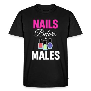 Ongles En Devant Les Hommes Art Manucure Toiletteur - T-shirt Premium bio Homme - noir - Devant - Nico (187cm)