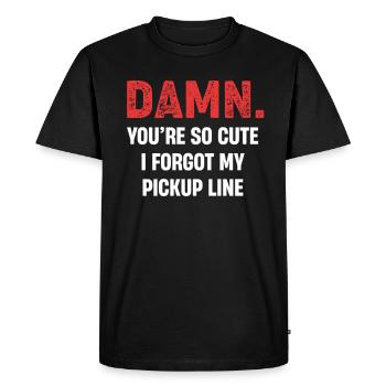 Damner. Tu es si mignonne que j’ai envie de - T-shirt Premium bio Homme - noir - Devant - Nico (187cm)