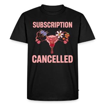Subscription Cancelled Funny - Men's Premium Organic T-Shirt - black - Front - Nico (187cm)