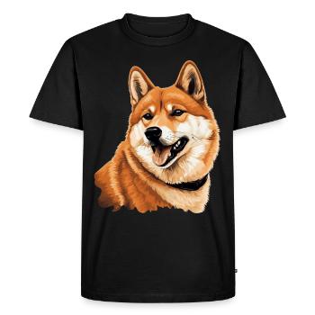Shiba Inu - T-shirt Premium bio Homme - noir - Devant - Nico (187cm)