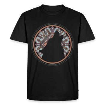 Loup d’Odin Loups vikings Mythologie médiévale - T-shirt Premium bio Homme - noir - Devant - Nico (187cm)