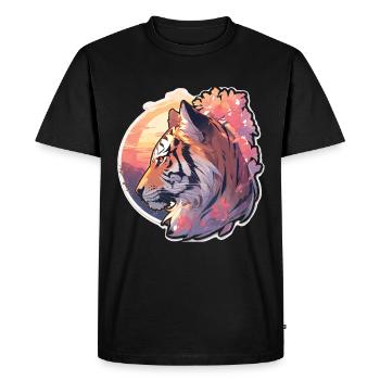 Tiger Wildcat Tiger Baby Baby Tiger Africa - T-shirt Premium bio Homme - noir - Devant - Nico (187cm)