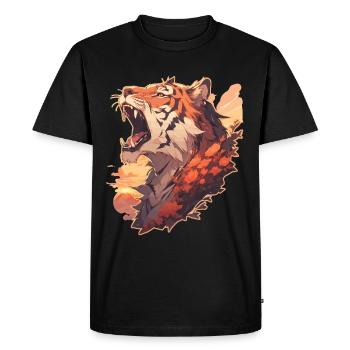 Tiger Wildcat Tiger Baby Baby Tiger Africa - T-shirt Premium bio Homme - noir - Devant - Nico (187cm)
