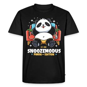 Panda Loafer's Paradise - Men's Premium Organic T-Shirt - black - Front - Nico (187cm)