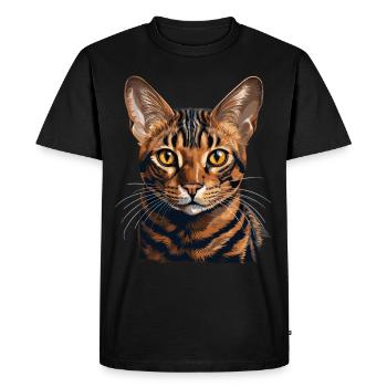 Chat du Bengale - T-shirt Premium bio Homme - noir - Devant - Nico (187cm)