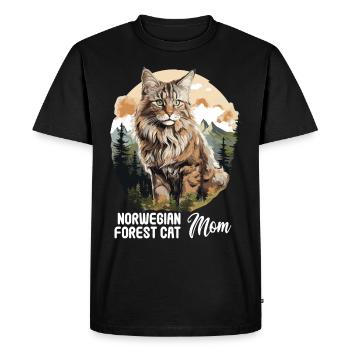 Norwegian Forest Cat - Men's Premium Organic T-Shirt - black - Front - Nico (187cm)