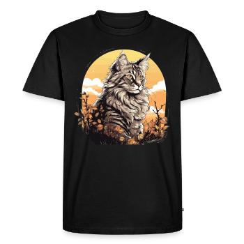Maine coon - T-shirt Premium bio Homme - noir - Devant - Nico (187cm)