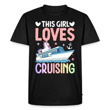 Vacances Cruise Girl - T-shirt Premium bio Homme - noir - Devant - Nico (187cm)