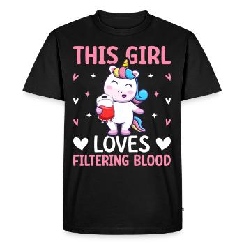 Dialysis Technician Girl Tech - Men's Premium Organic T-Shirt - black - Front - Nico (187cm)