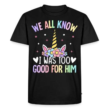 Célébration de la fête du divorce - T-shirt Premium bio Homme - noir - Devant - Nico (187cm)