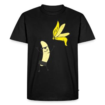Nu Banane Fruits Nudisme - T-shirt Premium bio Homme - noir - Devant - Nico (187cm)
