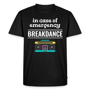En cas d’urgence, chorégraphe de breakdance ballerine - T-shirt Premium bio Homme - noir - Devant - Nico (187cm)