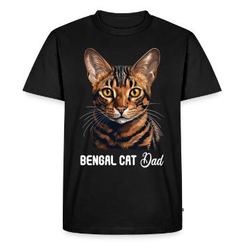 Chat du Bengale - T-shirt Premium bio Homme - noir - Devant - Nico (187cm)