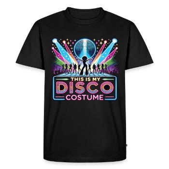 C’est mon costume de disco - T-shirt Premium bio Homme - noir - Devant - Nico (187cm)