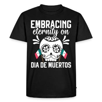 Embrancing Mexico Dia De Muertos - T-shirt Premium bio Homme - noir - Devant - Nico (187cm)