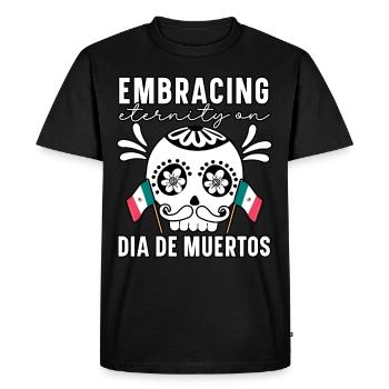 Embrancing Mexico Dia De Muertos - T-shirt Premium bio Homme - noir - Devant - Nico (187cm)