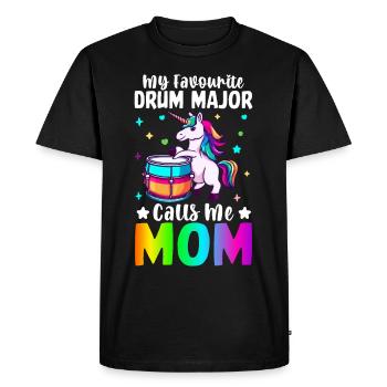 Drummer Drummer Mom - Men's Premium Organic T-Shirt - black - Front - Nico (187cm)