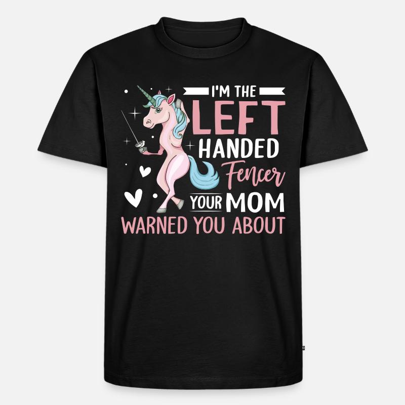 Fechtmädchen - Männer Premium Bio T-Shirt - Schwarz