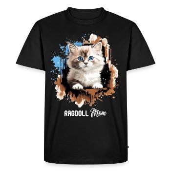 Ragdoll - Men's Premium Organic T-Shirt - black - Front - Nico (187cm)