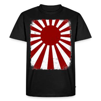 Lever de soleil japonais Japon samouraï drapeau - T-shirt Premium bio Homme - noir - Devant - Nico (187cm)